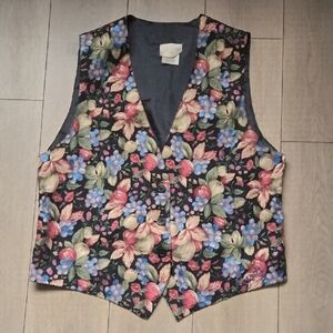 Vintage Kyote Creations Hand Painted Vest Sz M